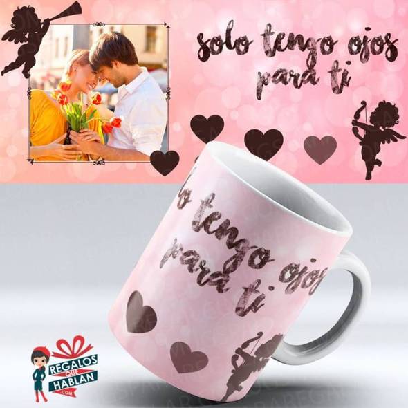 Mug Amor 17 Foto Personalizada Cupido Regalos Que Hablan 